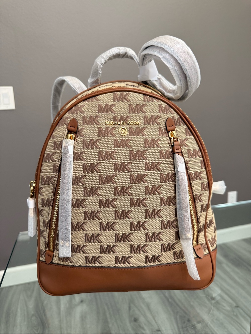Michael Kors Brooklyn medium Signature Canvas Backpack